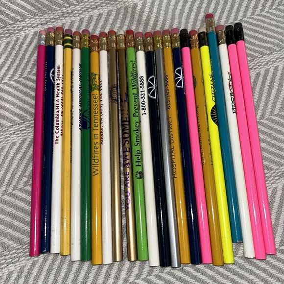 Vintage Advertising Wooden‎ Pencil Lot 1990s Tennessee Banks & Businesses C1 - Picture 1 of 4